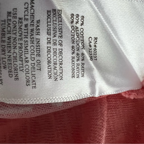 Lucky Brand Girls Large Peach Sundress with beige/white detailing - Picture 8 of 8